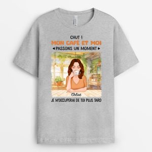 T-shirt Mon Cafe Et Moi Personnalise