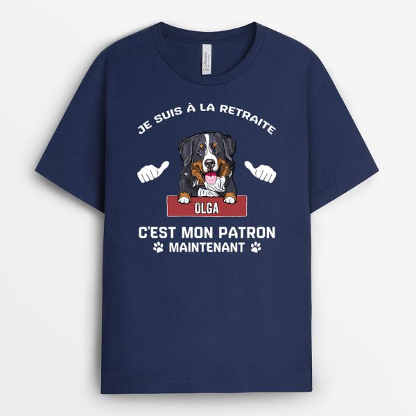 T-shirt Mon Chien C’est Mon Patron Personnalise