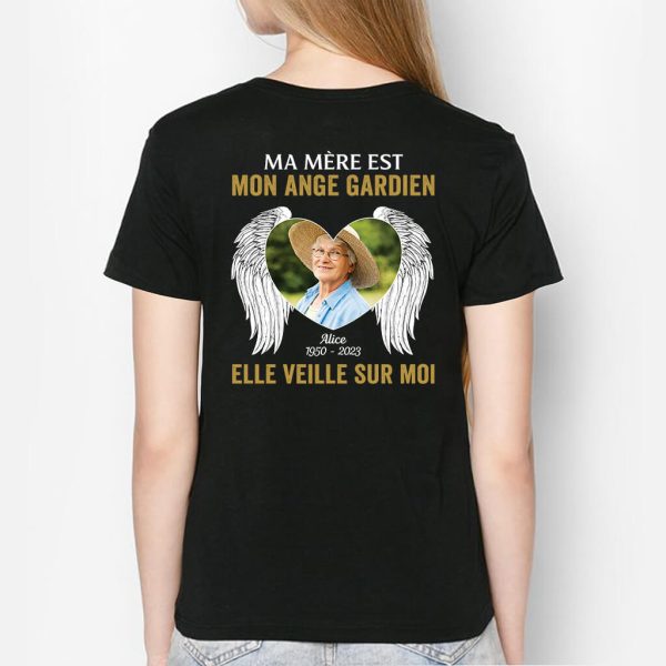 T-shirt Mon Pere Est Mon Ange Gardien Il Veille Sur Moi Personnalise