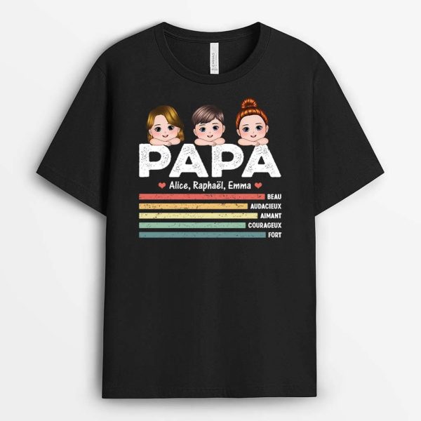 T-shirt Mots Pour Decrire Papa Personnalise