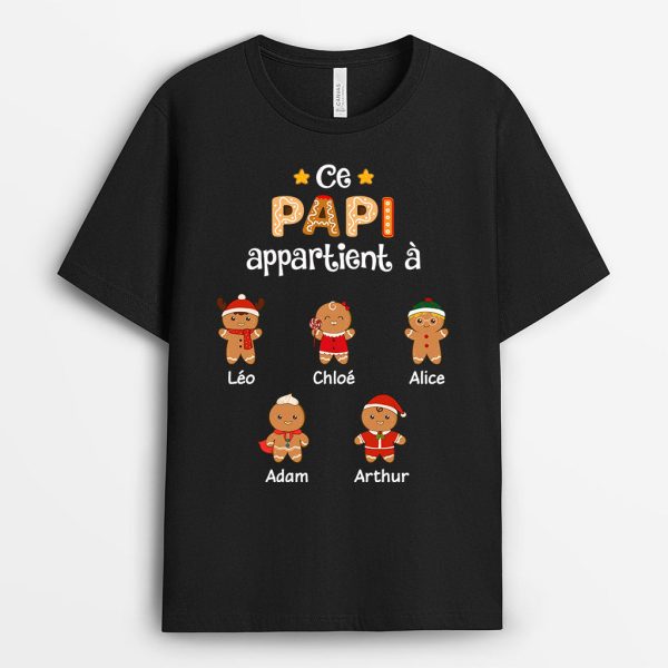 T-shirt Noel Ce Papi Appartient A Biscuits Personnalise