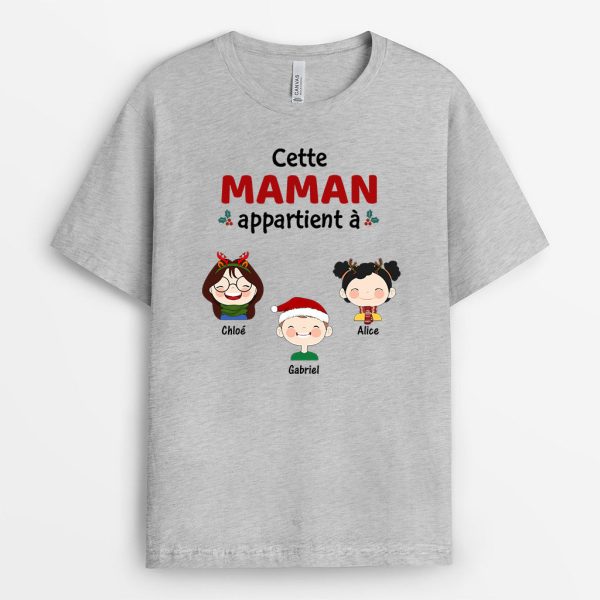 T-shirt Noel Cette Mamie Appartient A Merveilleux Personnalise