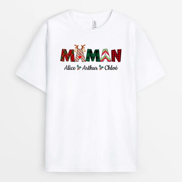 T-shirt Noel Maman Mamie Mot Style Personnalise