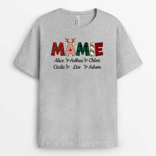 T-shirt Noel Maman Mamie Mot Style Personnalise