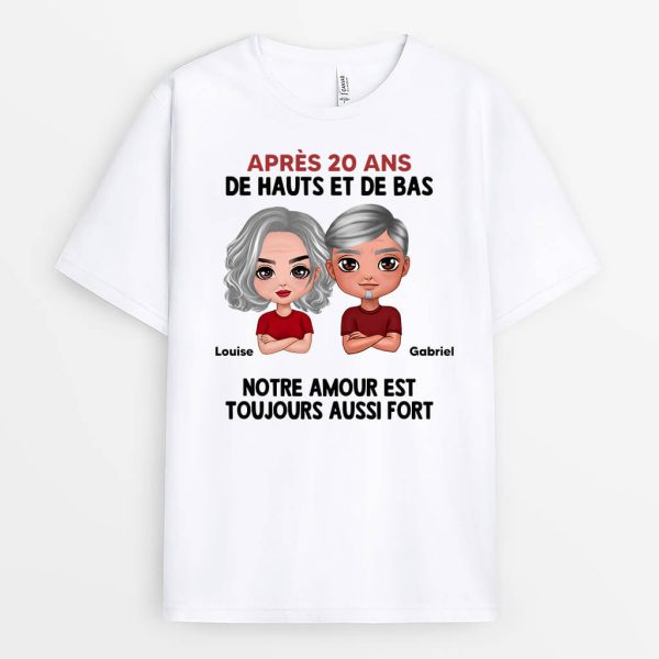 T-shirt Notre Amour Est Toujours Aussi Fort Personnalise