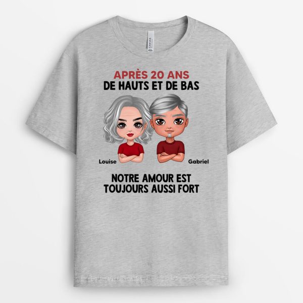 T-shirt Notre Amour Est Toujours Aussi Fort Personnalise