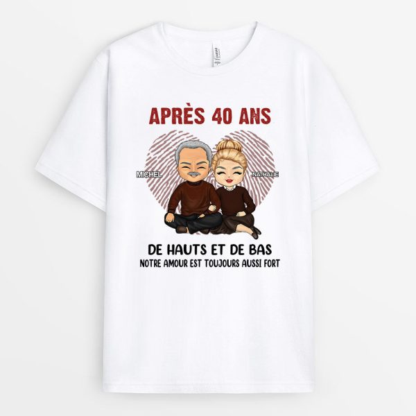 T-shirt Notre Amour Toujours Aussi Fort Personnalise