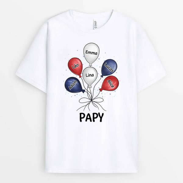 T-shirt Papa Ballons Colores Personnalise