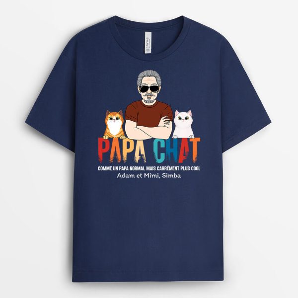 T-shirt Papa Chat Noir Personnalise