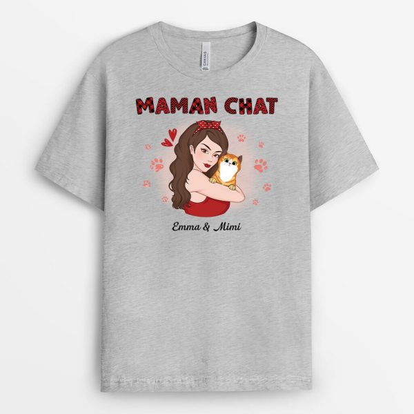 T-shirt Papa Chat Personnalise