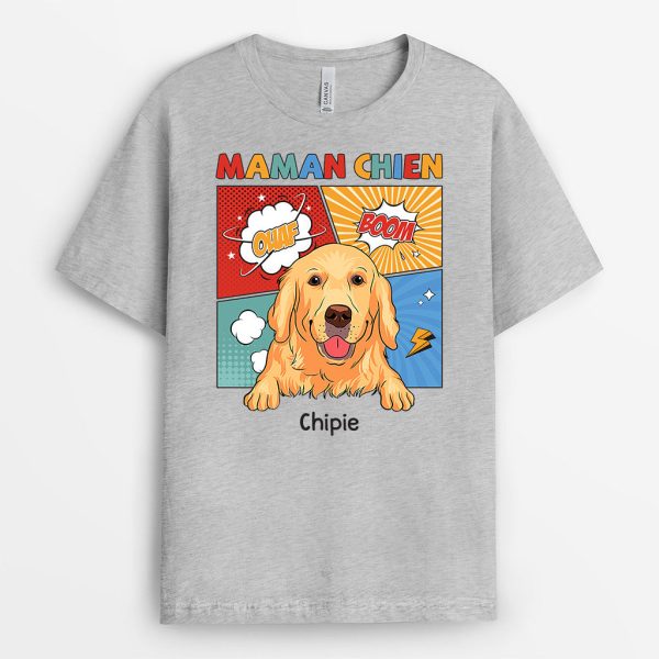 T-shirt Papa Chien Boom Personnalise