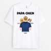T-shirt Papa Chien Epaule Personnalise