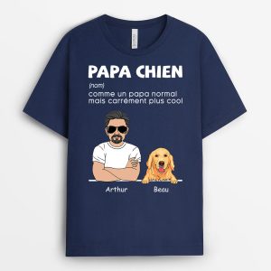 T-shirt Papa Chien Normal Mais Plus Cool Personnalise T-shirt Papa Chien Normal Mais Plus Cool Personnalise