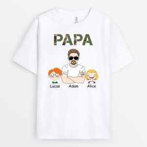 T-shirt Papa Cool Style Militaire Personnalise