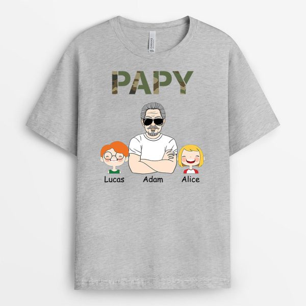 T-shirt Papa Cool Style Militaire Personnalise