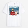T-shirt Papa De Chat Version Noel Personnalise