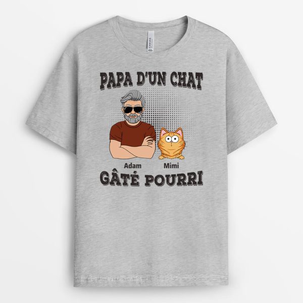 T-shirt Papa Du Chat Gate Pourri Personnalise