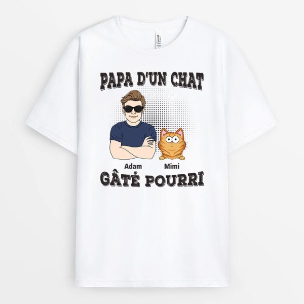 T-shirt Papa Du Chat Gate Pourri Personnalise