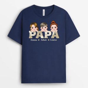 T-shirt Papa Enfant Chibi Personnalise T-shirt Papa Enfant Chibi Personnalise