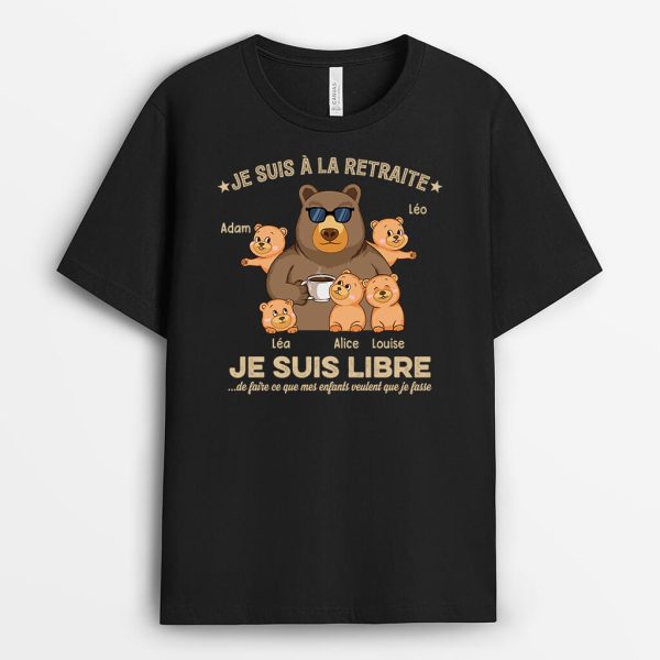 T-shirt Papa Est Libre De Faire Ce Que Ses Enfant Veulent Personnalise