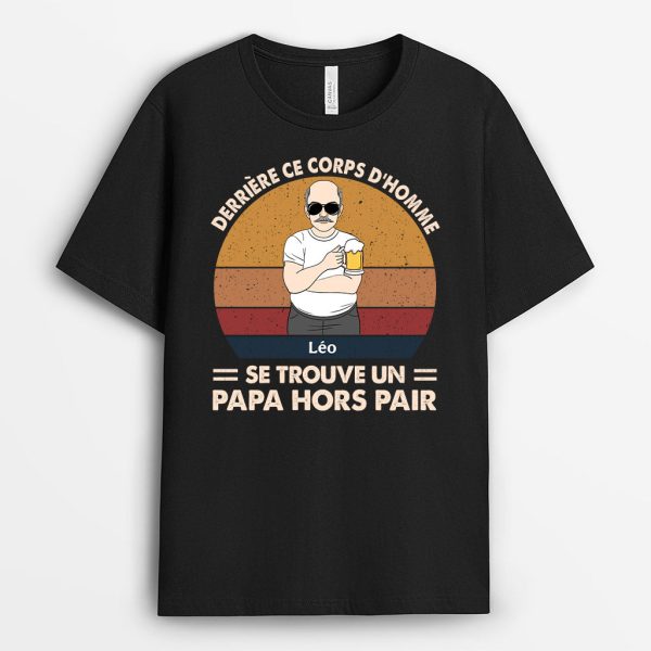 T-shirt Papa Hors Pair Personnalise