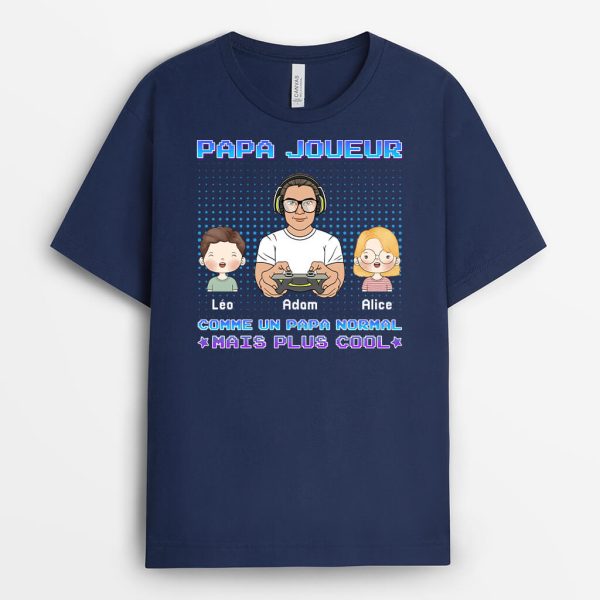 T-shirt Papa Joueur Personnalise