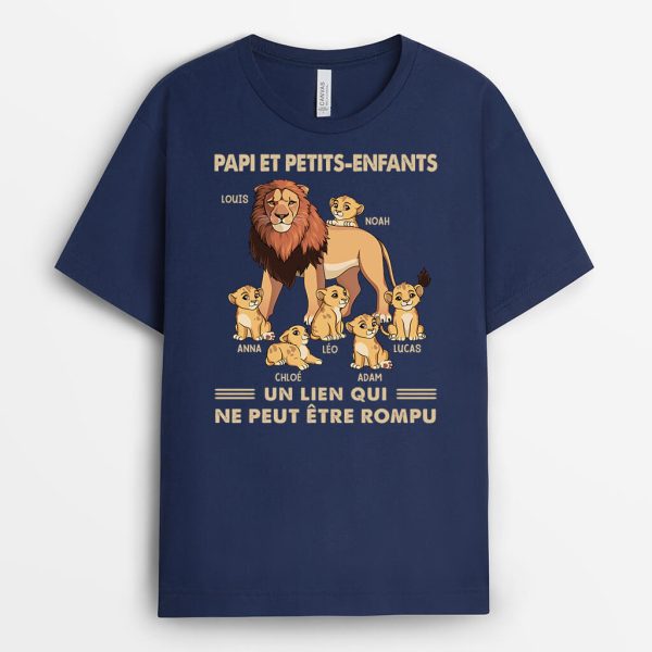 T-shirt Papa Lion Et Un Lien Qui Ne Peut Etre Rompu Personnalise