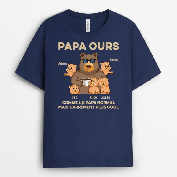 T-shirt Papa Ours Comme Un Papa Normal Mais Plus Genial Personnalise