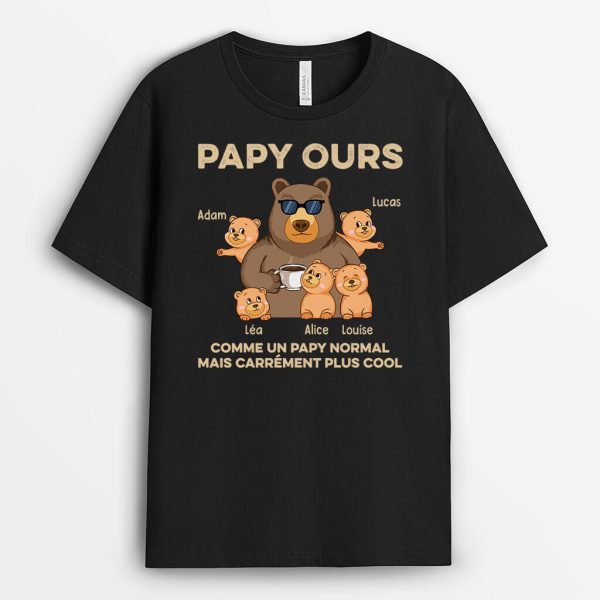 T-shirt Papa Ours Comme Un Papa Normal Mais Plus Genial Personnalise