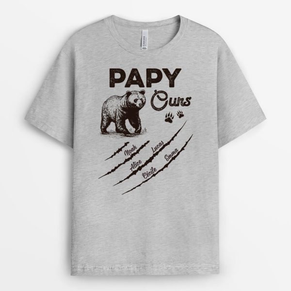 T-shirt Papa Ours Sauvage Personnalise