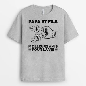 T-shirt Papa et Fils, Meilleurs Amis pour La Vie Personnalise T-shirt Papa et Fils, Meilleurs Amis pour La Vie Personnalise
