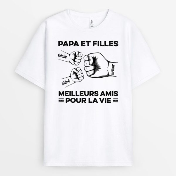 T-shirt Papa et Fils, Meilleurs Amis pour La Vie Personnalise