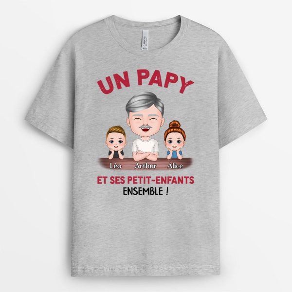 T-shirt Papa et Ses Enfants Ensemble Personnalise