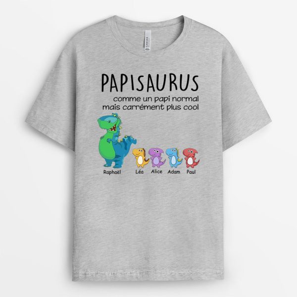 T-shirt Papisaurus Papasaurus Cool de Petits Dinosaures Personnalise