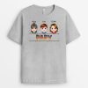 T-shirt Papy Avec Petits-Enfants Version Noel Personnalise