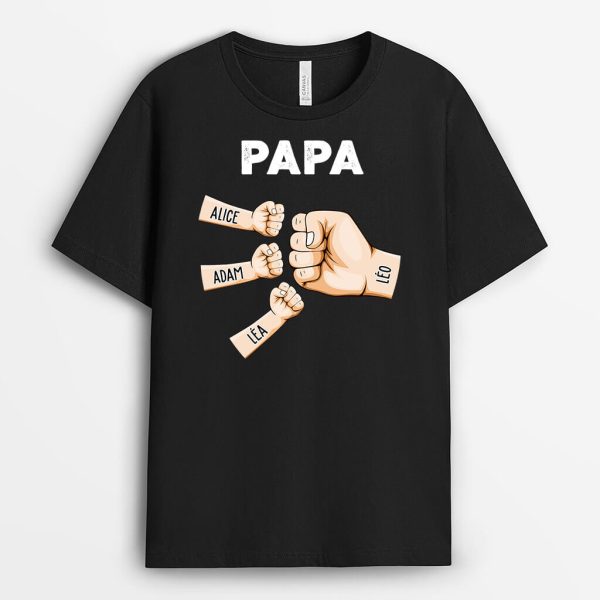 T-shirt Papy Version Simple Personnalise