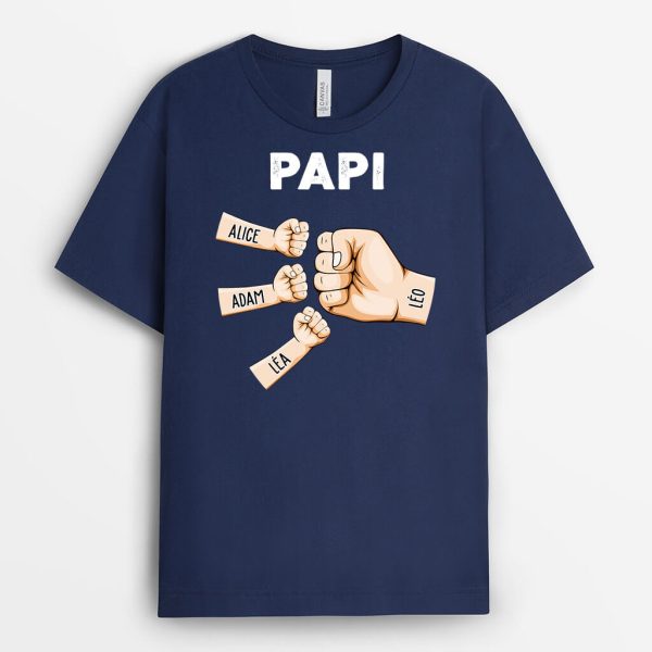 T-shirt Papy Version Simple Personnalise