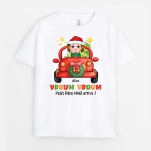 T-shirt Petit Pere Noel Arrive Personnalise T-shirt Petit Pere Noel Arrive Personnalise