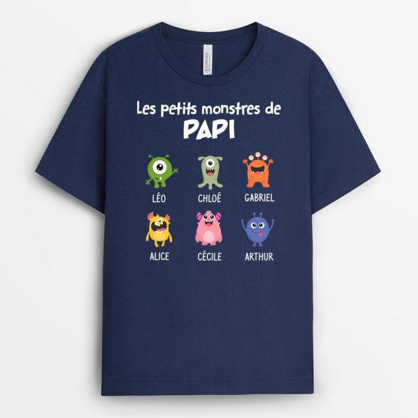 T-shirt Petits Monstres De Papi Papa Personnalise