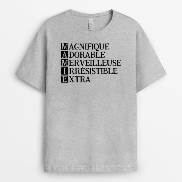 T-shirt Poeme Acrostiche Maman Personnalise