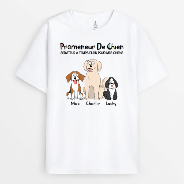 T-shirt Promeneur De Chien Personnalise