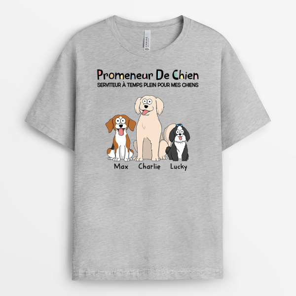 T-shirt Promeneur De Chien Personnalise