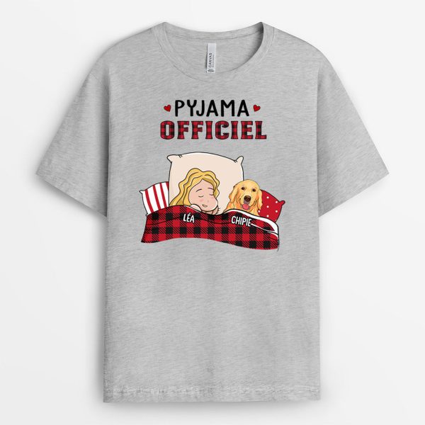 T-shirt Pyjama Officiel A Motifs Personnalise