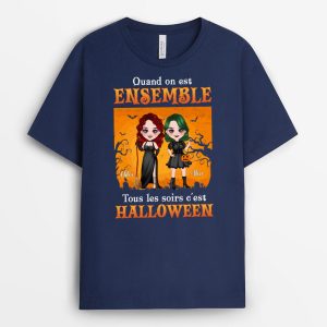 T-shirt Quand On Est Ensemble Toutes Les Nuits Sont Halloween Personnalise T-shirt Quand On Est Ensemble Toutes Les Nuits Sont Halloween Personnalise
