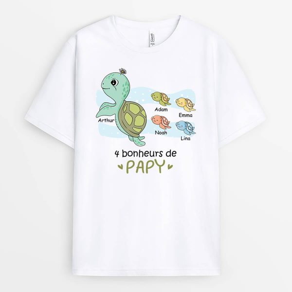 T-shirt Raisons Pour Lesquelles J’Adore Etre PapaPapy Tortue Personnalise