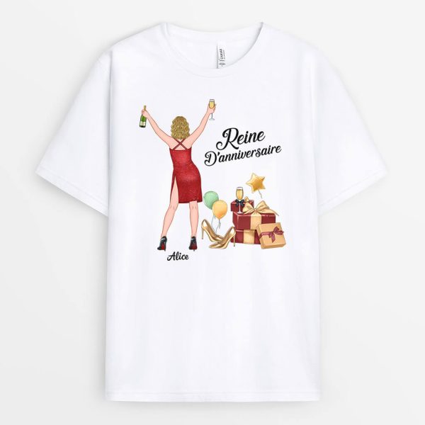 T-shirt Reine D’anniversaire Personnalise