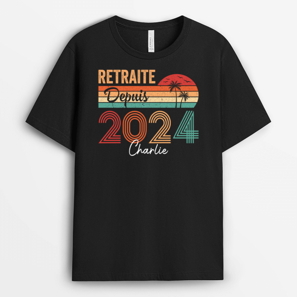 T-shirt Retraite Depuis Colore Personnalise