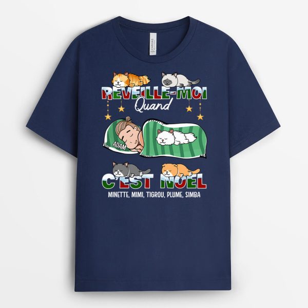 T-shirt Reveille-Moi Quand C’est Noel Personnalise