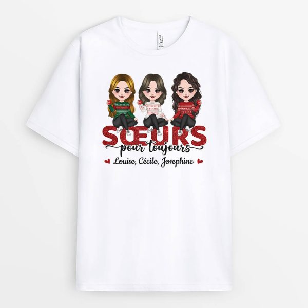 T-shirt Soeurs Pour Toujours Personnalise