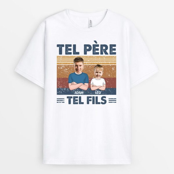 T-shirt Tel Pere Tel Fils Photo Personnalise